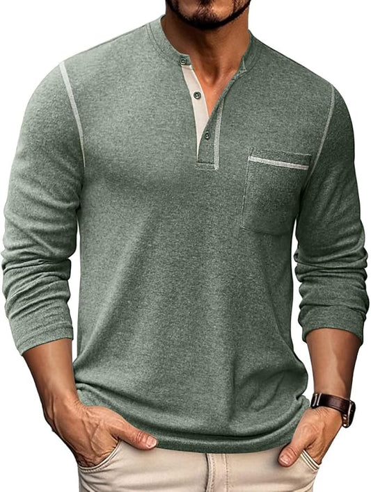 Men's Henley Long Sleeve