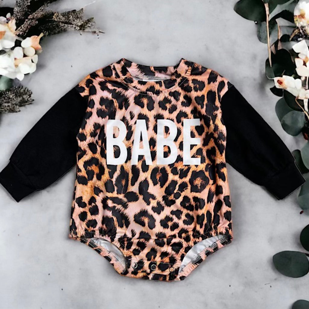 Infant BABE Leopard Onesie