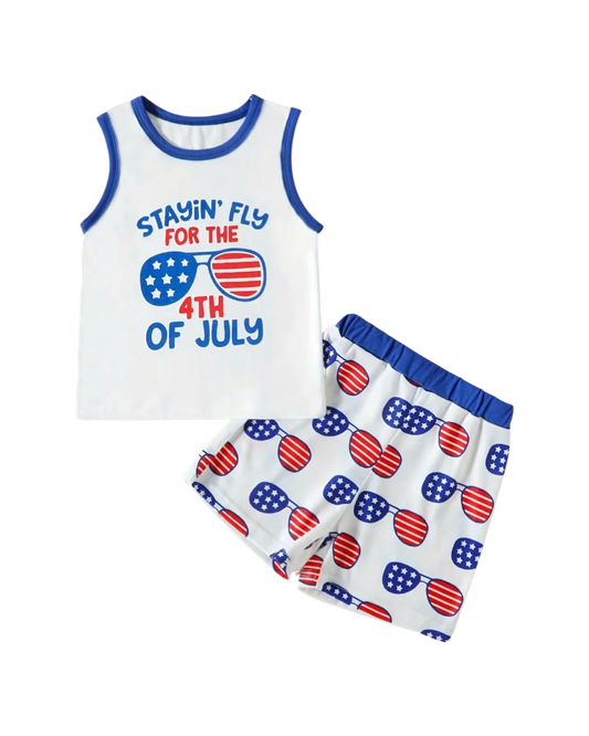 Boys “Stay Fly” Fourth of July Set