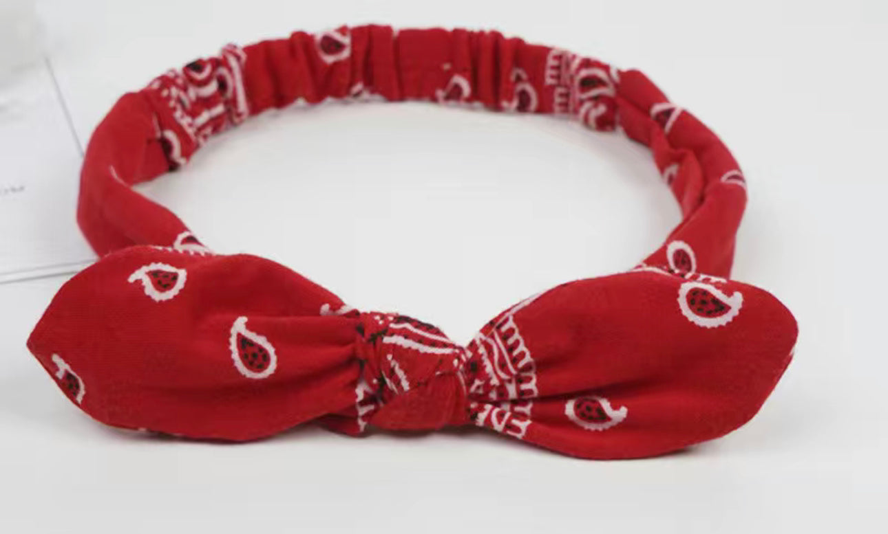 Red Bandana Headband