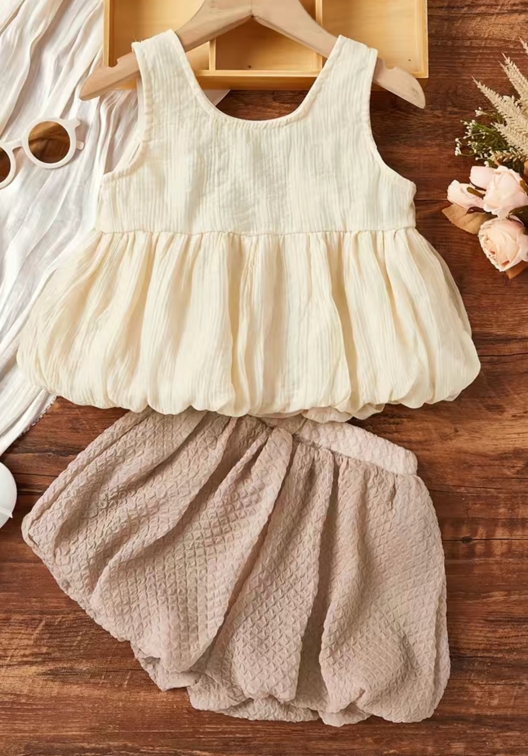 Peplum Tank and Shorts Set