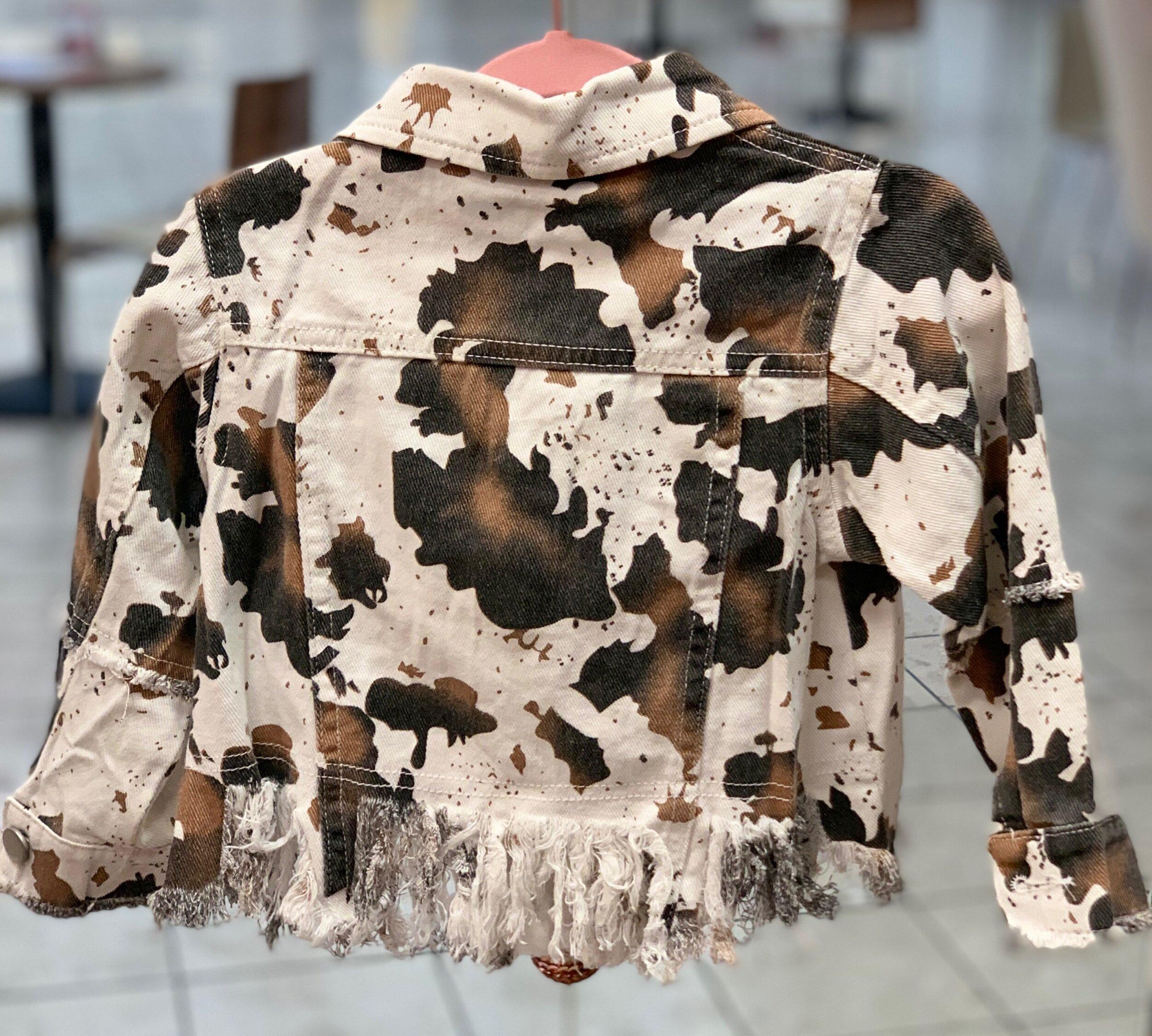 Cow print jacket best sale