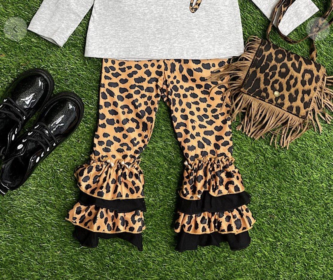 Infant Leopard Ruffle Pants