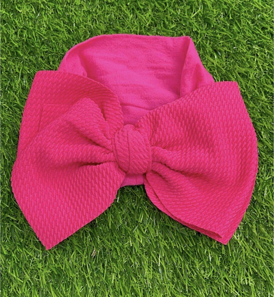 Girls Hot Pink Headband Bow