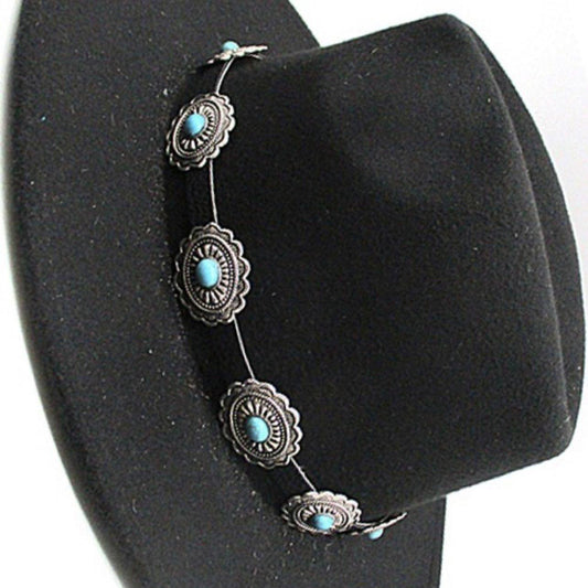 Black Concho Hat Band