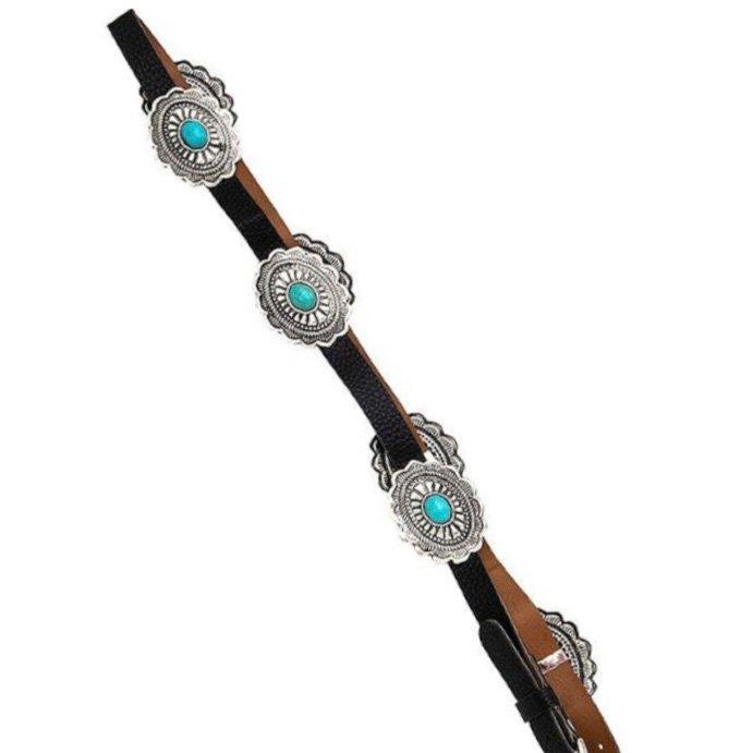 Black Concho Hat Band