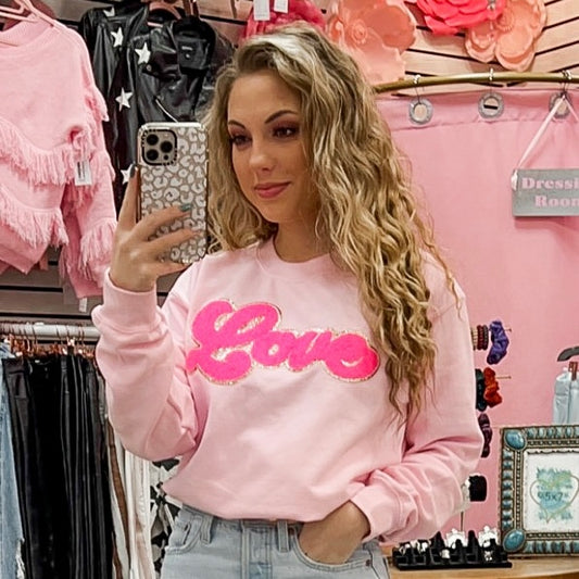 Plus Pink Love Sweatshirt
