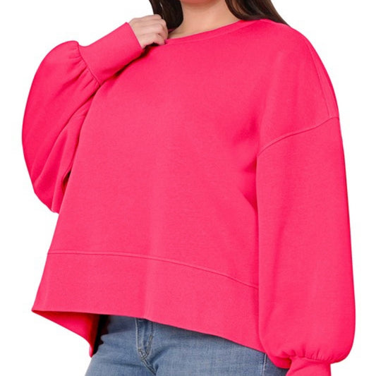 Plus Pink Soft Stretch Sweatshirt