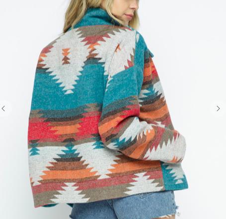 Plus Rust Aztec Jacket