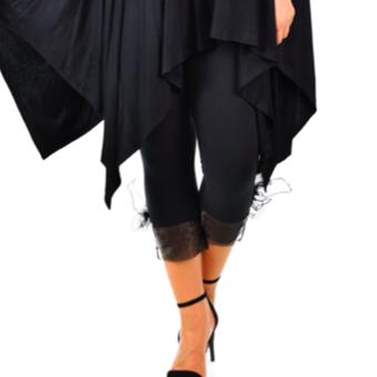 Plus Black Bow Leggings