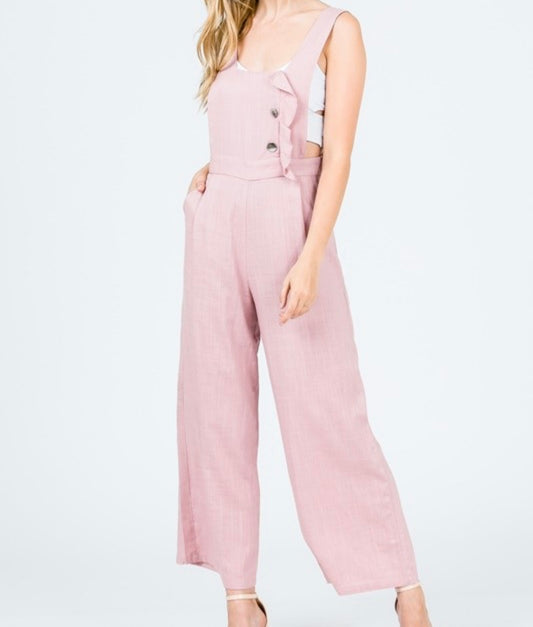 Light Pink Overalls Jumpsuit