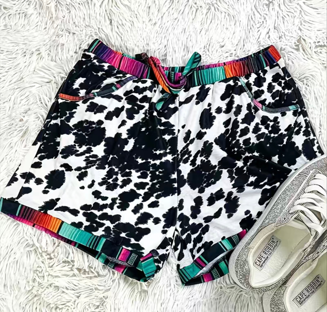 Cow/Serape Print Shorts