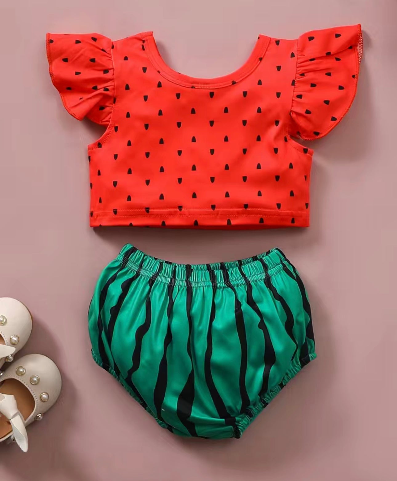 Infant Watermelon Print Outfit