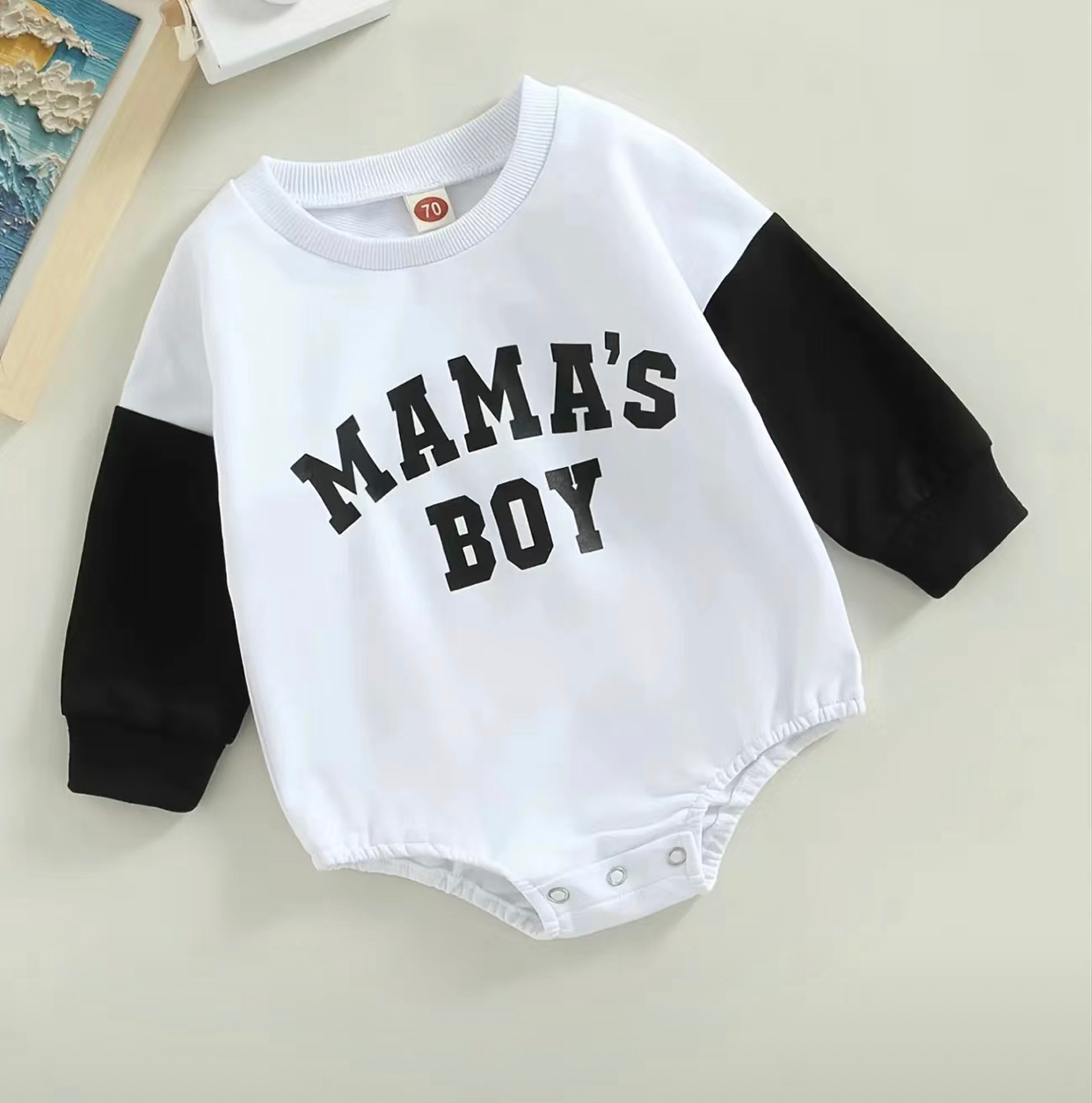 Infant Boys “Mama’s Boy” Romper