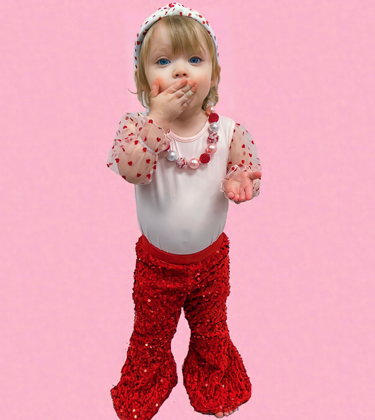 Infant Red Sequin Pants