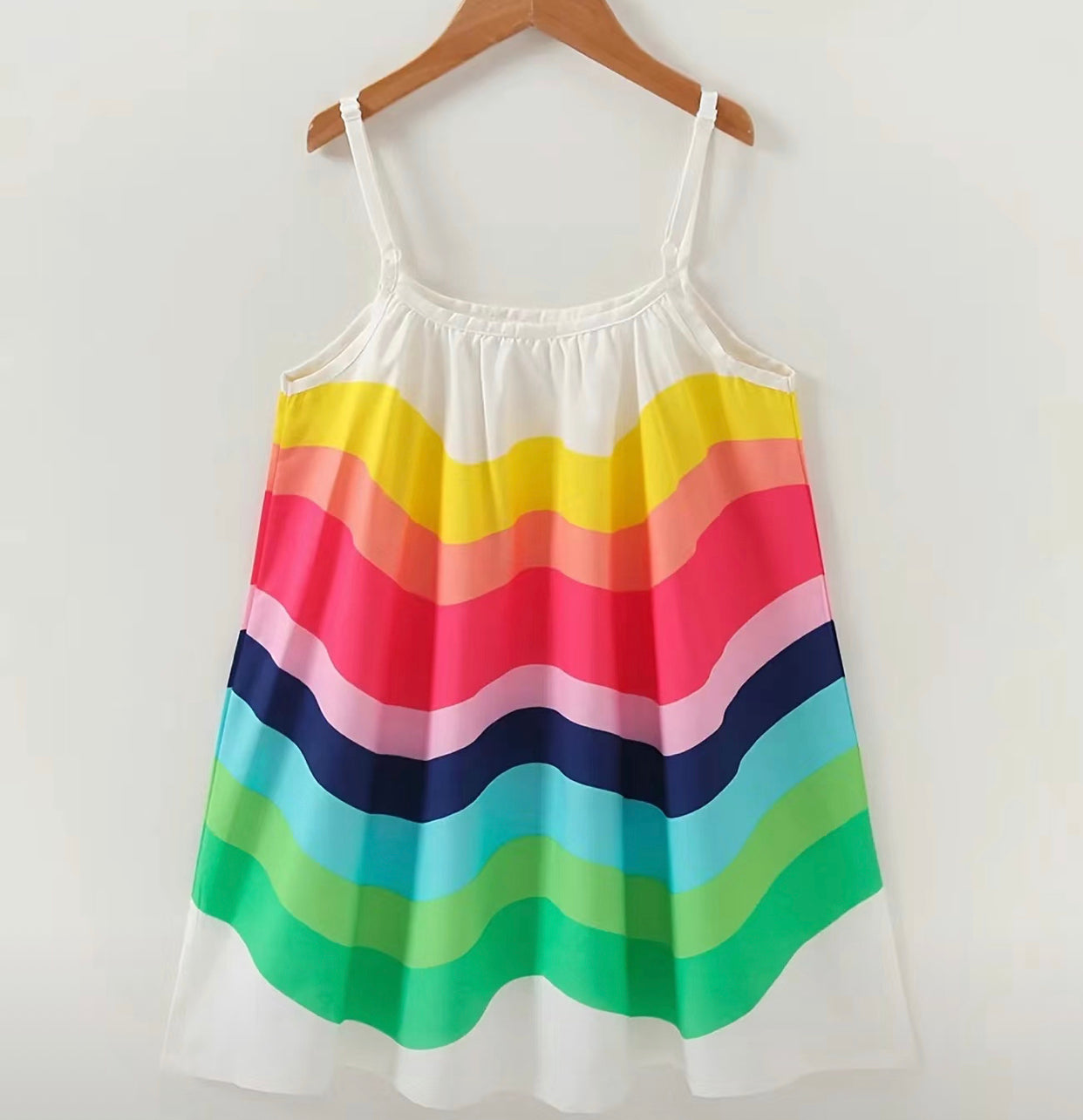 Girls Rainbow Print Dress