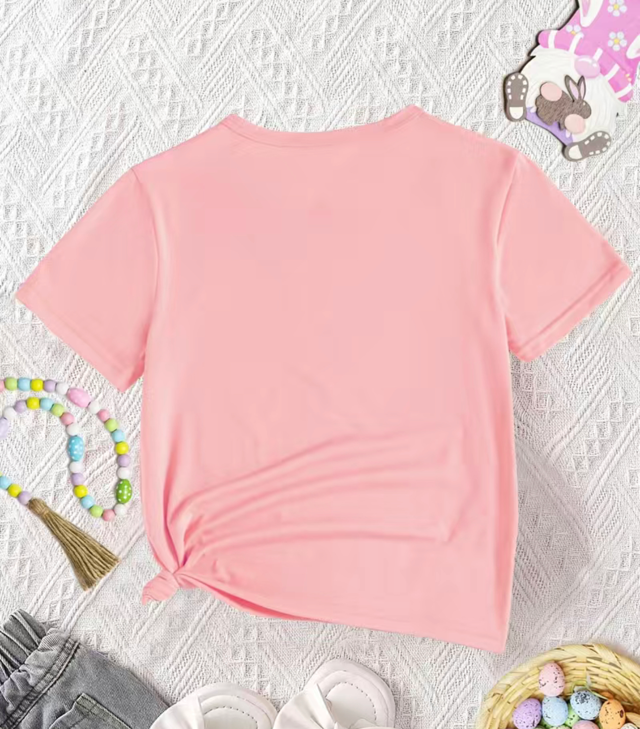 Girls Pink Bunny Print T-Shirt
