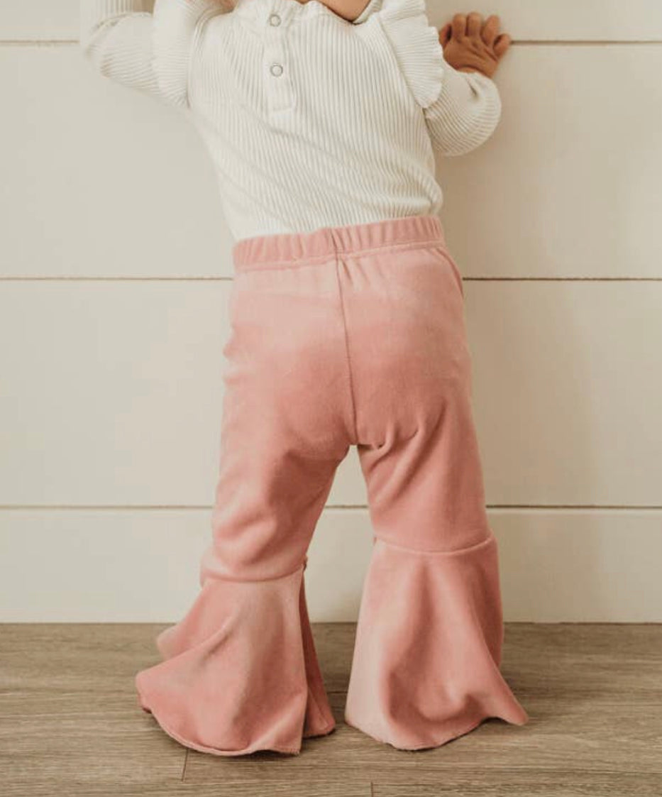 Infant Velour Bell Bottom Pants