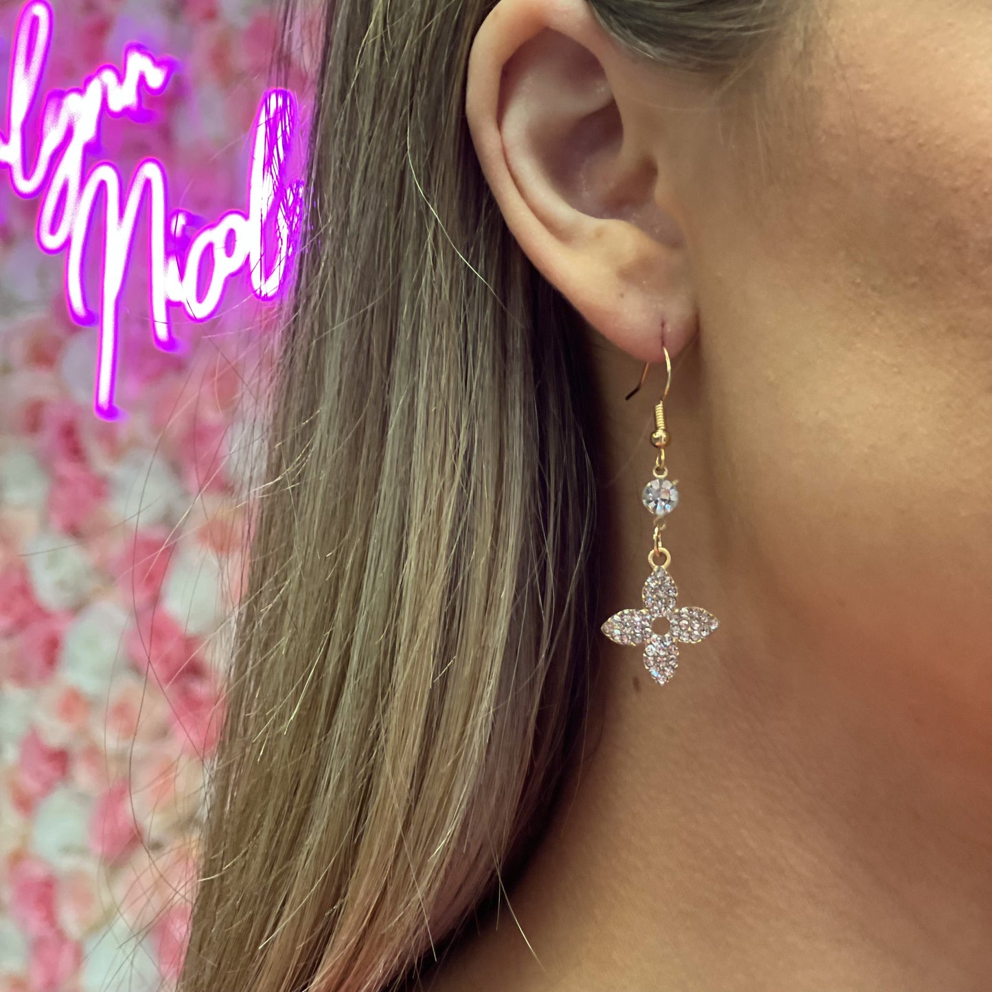Designer Inspired Gold Drop Earrings
